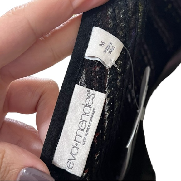 NWT EVA MENDES MULTICOLOR SEQUINED Long SLEEVE DRESS size Medium backless NY CO - Picture 10 of 15